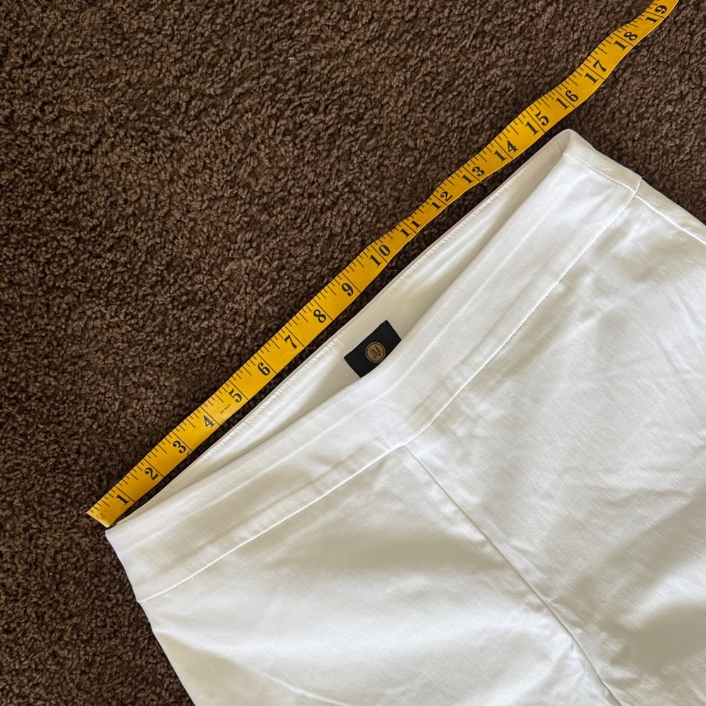 JM Collection White Ankle Pants with Black Accents - Picture 5 of 9
